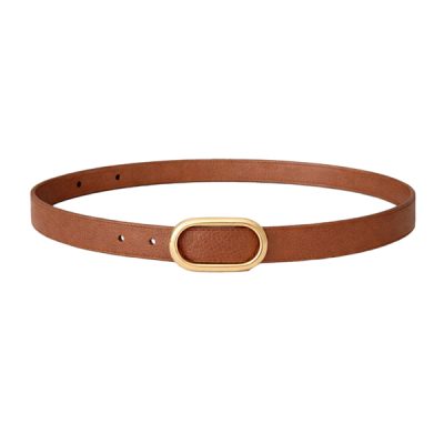 کمربند ترک زنانه مدل بیضی رنگ قهوه ای عسلی