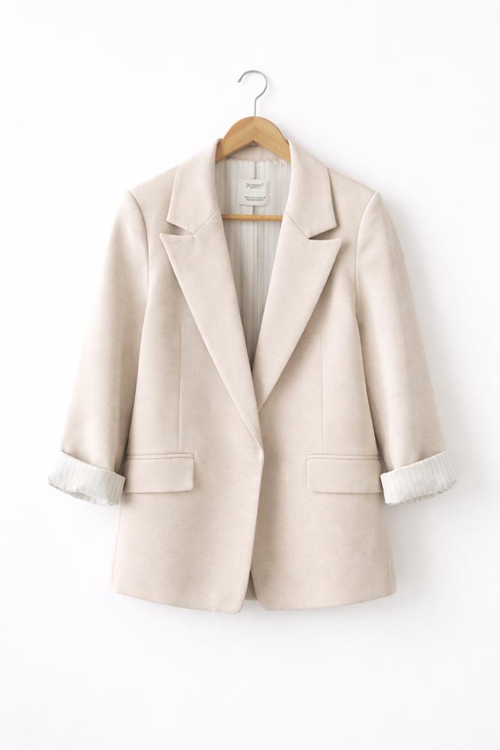 perry coat (1) کت زنانه برند Perry رنگ کرم روشن - تصویر 1