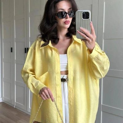 شومیز زنانه Perry رنگ زرد