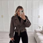 ترنچ کت برند PERRY رنگ قهوه ای